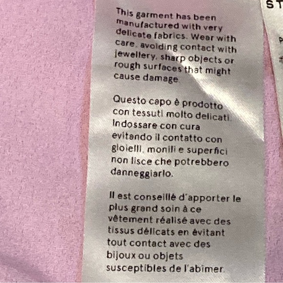 NWT Stella McCartney Pink Cold Shoulder Long Sleeve Dress - Sz 10 - Picture 5 of 8